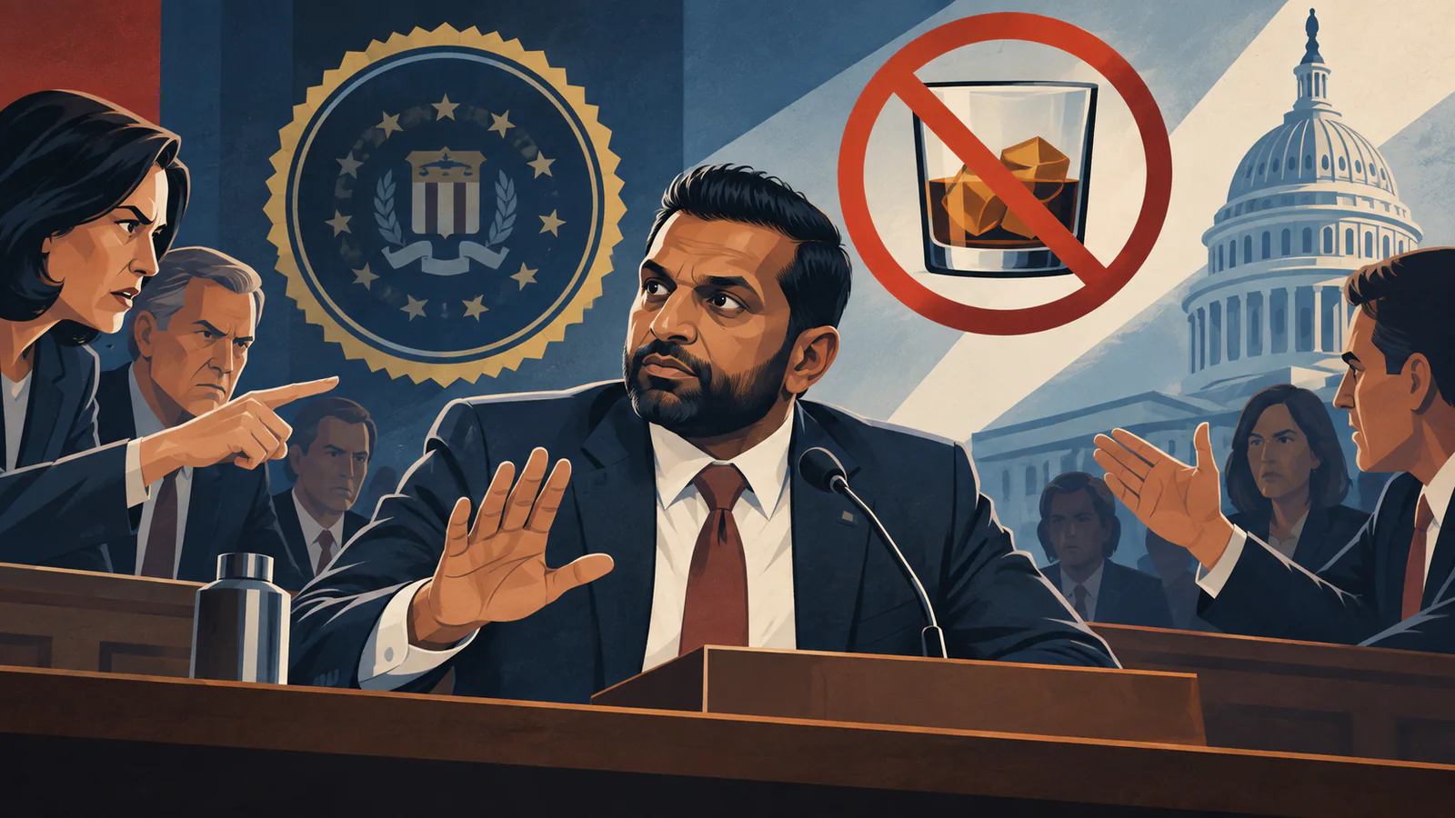 Kash Patel Clashes With Democrats Over Drinking Allegations at Senate Hearing
