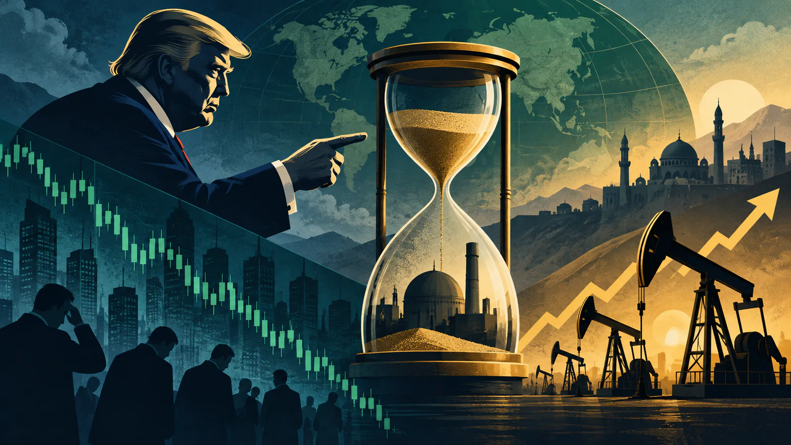 Global Stocks Slide and Oil Prices Jump After Trump Warns Iran Clock Is Ticking